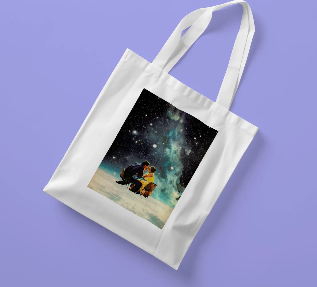 I'd Like To Take You To The Stars For A Second Date borsa in juta da Frank Moth
