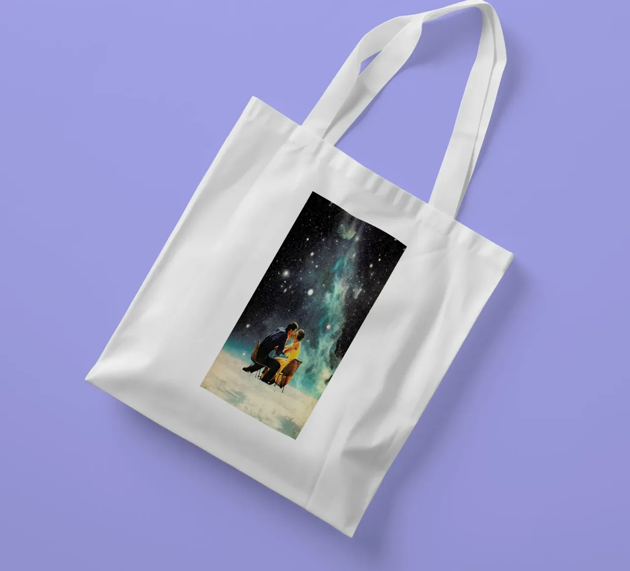 I'd Like To Take You To The Stars For A Second Date borsa in juta da Frank Moth