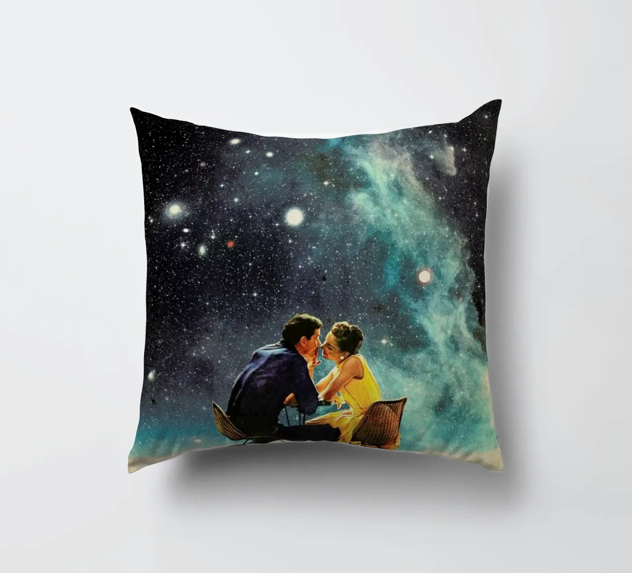 I'd Like To Take You To The Stars For A Second Date cuscino da Frank Moth