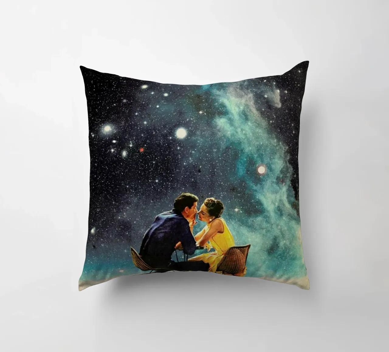 I'd Like To Take You To The Stars For A Second Date cuscino da Frank Moth