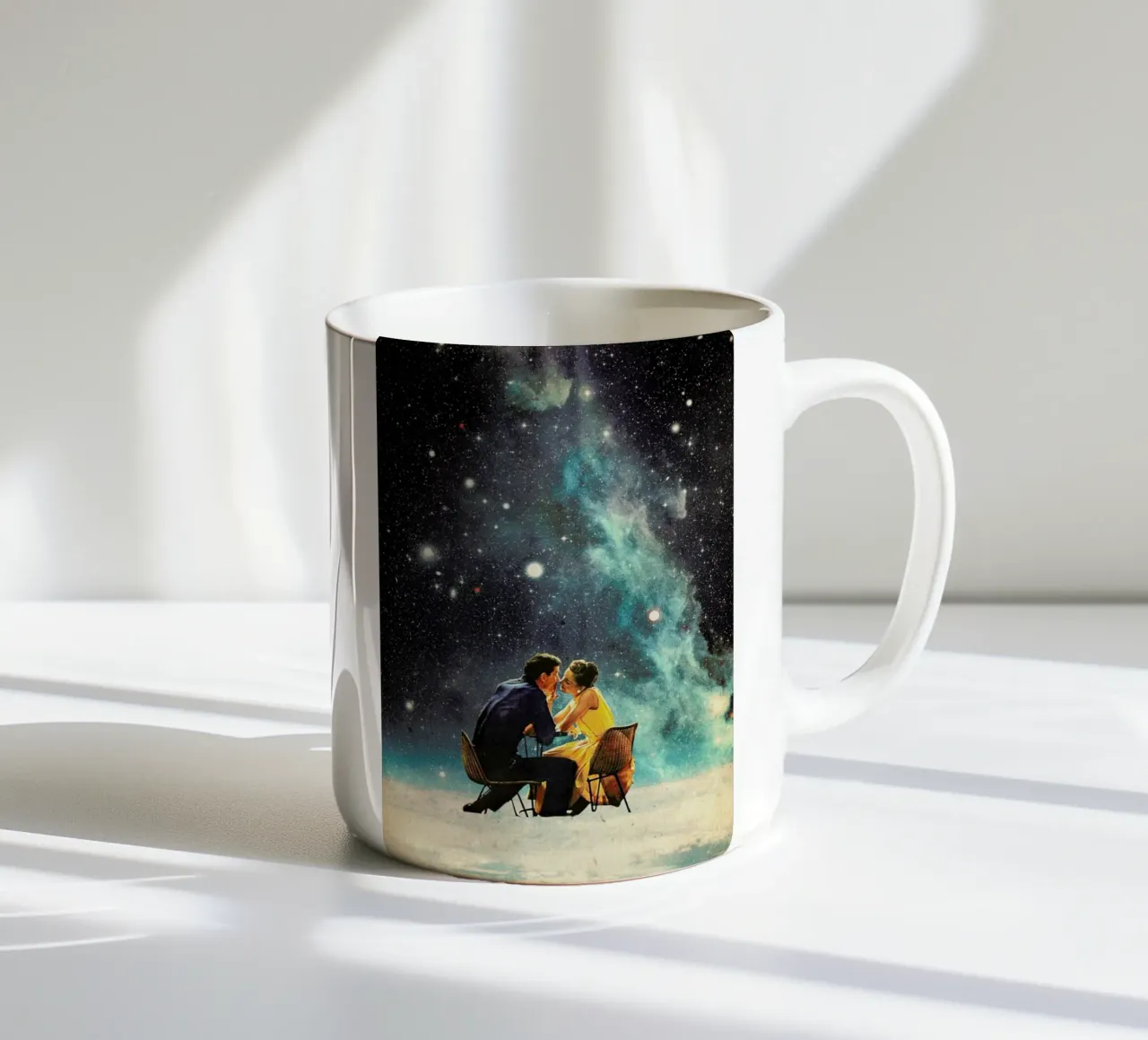 I'd Like To Take You To The Stars For A Second Date taza de cerámica de Frank Moth