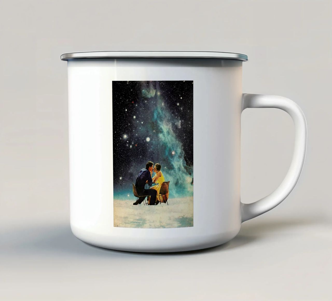 I'd Like To Take You To The Stars For A Second Date tazza in smalto da Frank Moth