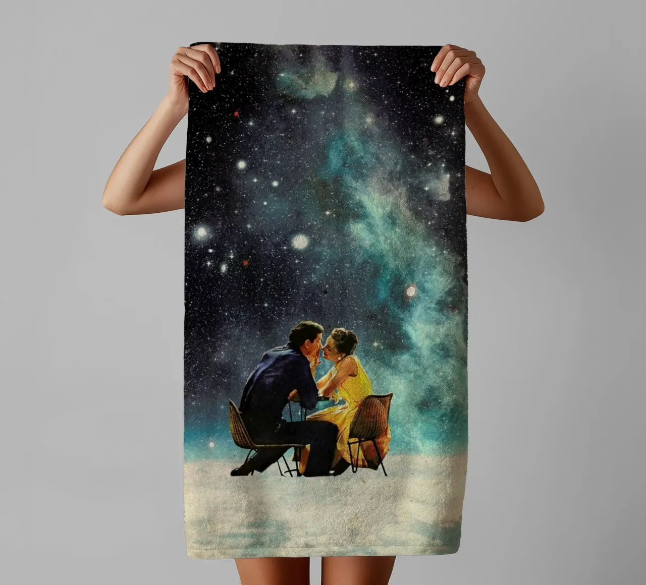 I'd Like To Take You To The Stars For A Second Date asciugamano da bagno da Frank Moth