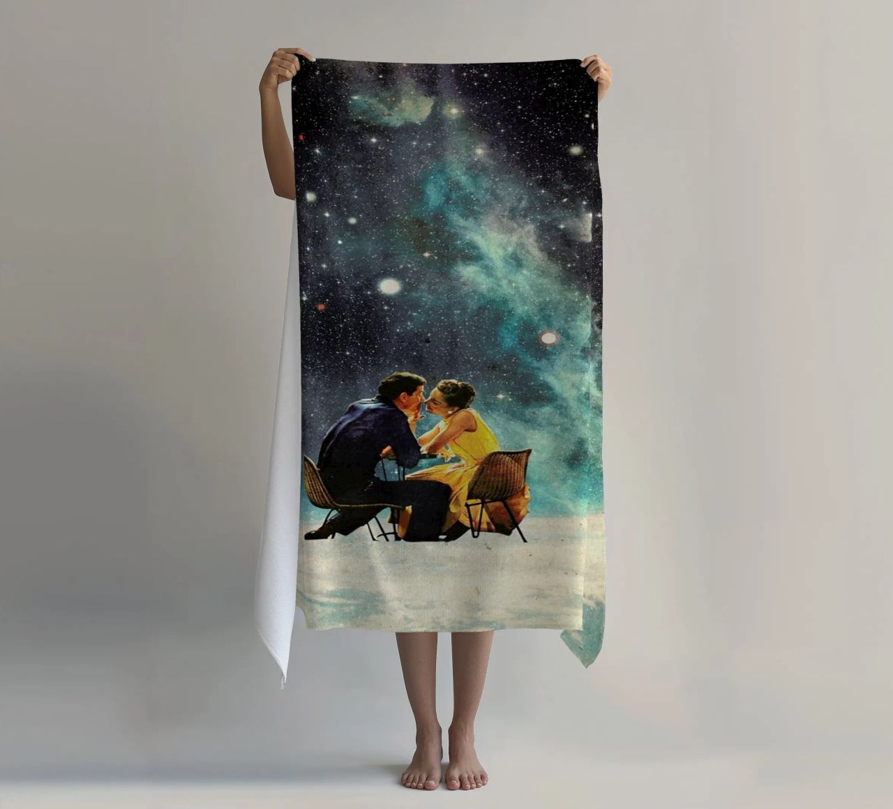 I'd Like To Take You To The Stars For A Second Date serviette de plage de Frank Moth