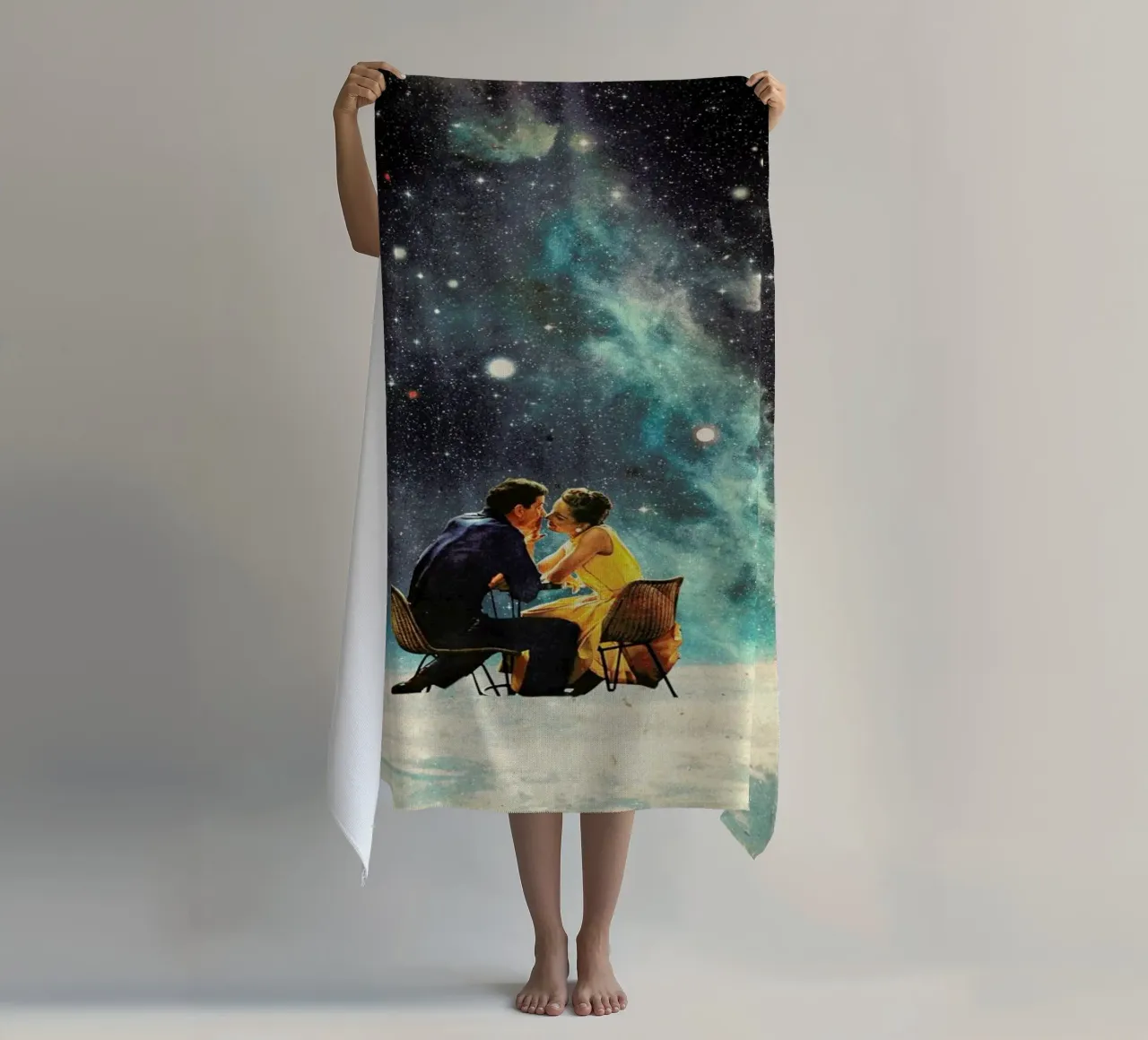 I'd Like To Take You To The Stars For A Second Date Strandtuch von Frank Moth