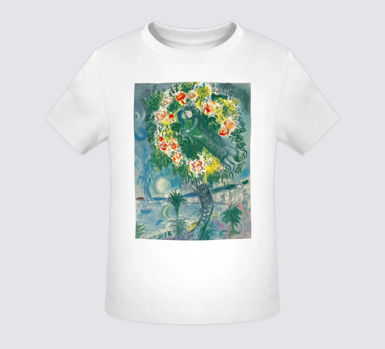 Charles Sorlier dopo Marc Chagall Coppia e pesce maglietta neonato da DuncanBennett shop