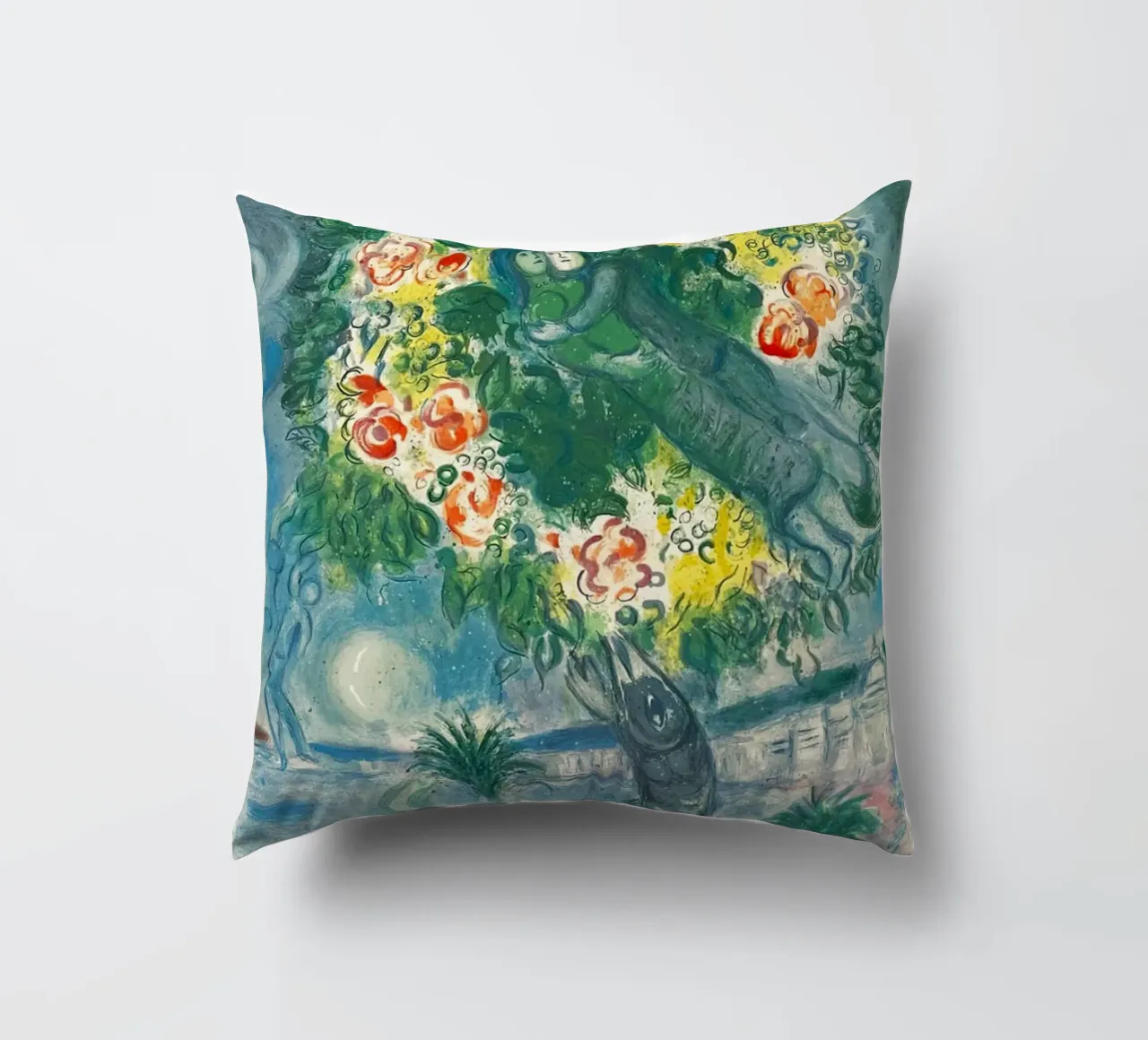 Charles Sorlier dopo Marc Chagall Coppia e pesce cuscino da DuncanBennett shop