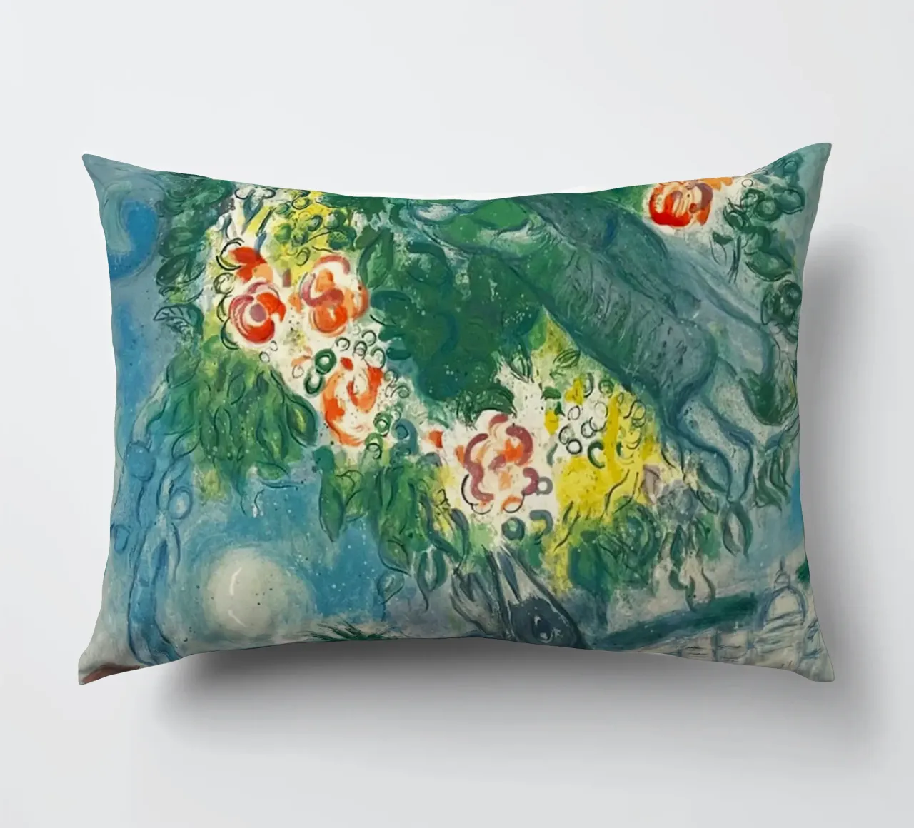 Charles Sorlier dopo Marc Chagall Coppia e pesce cuscino da DuncanBennett shop