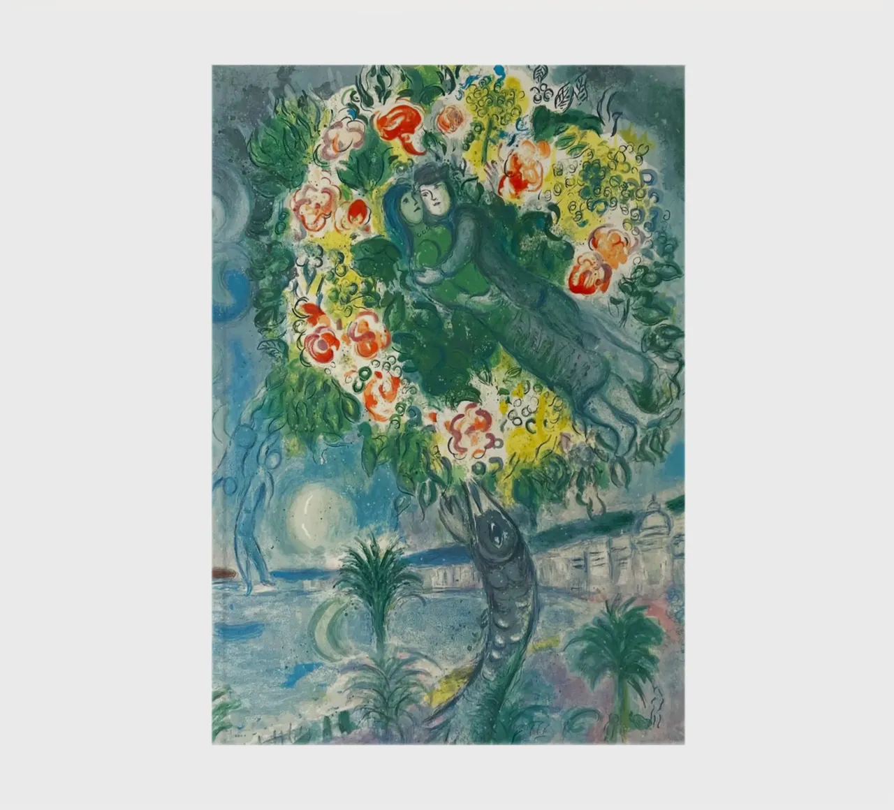 Charles Sorlier after Marc Chagall Couple and Fish notebook by DuncanBennett shop