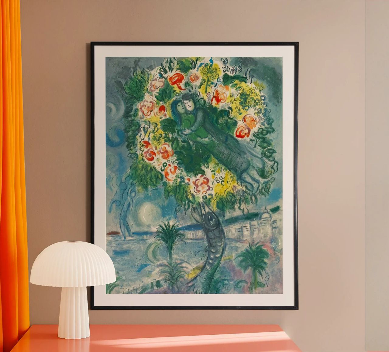 Charles Sorlier nach Marc Chagall Pärchen und Fisch Poster von DuncanBennett shop