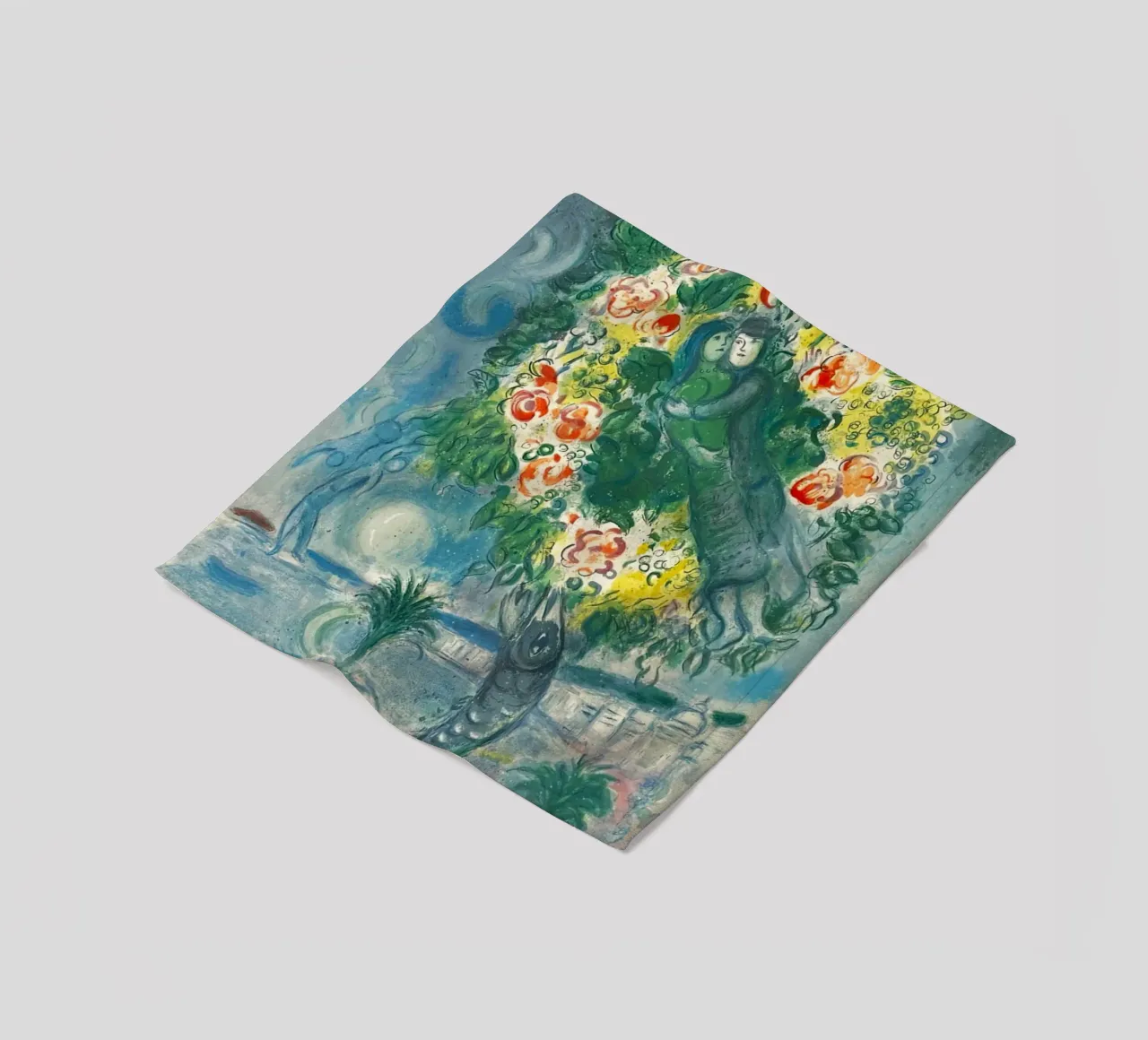 Charles Sorlier dopo Marc Chagall Coppia e pesce coperta in pile da DuncanBennett shop