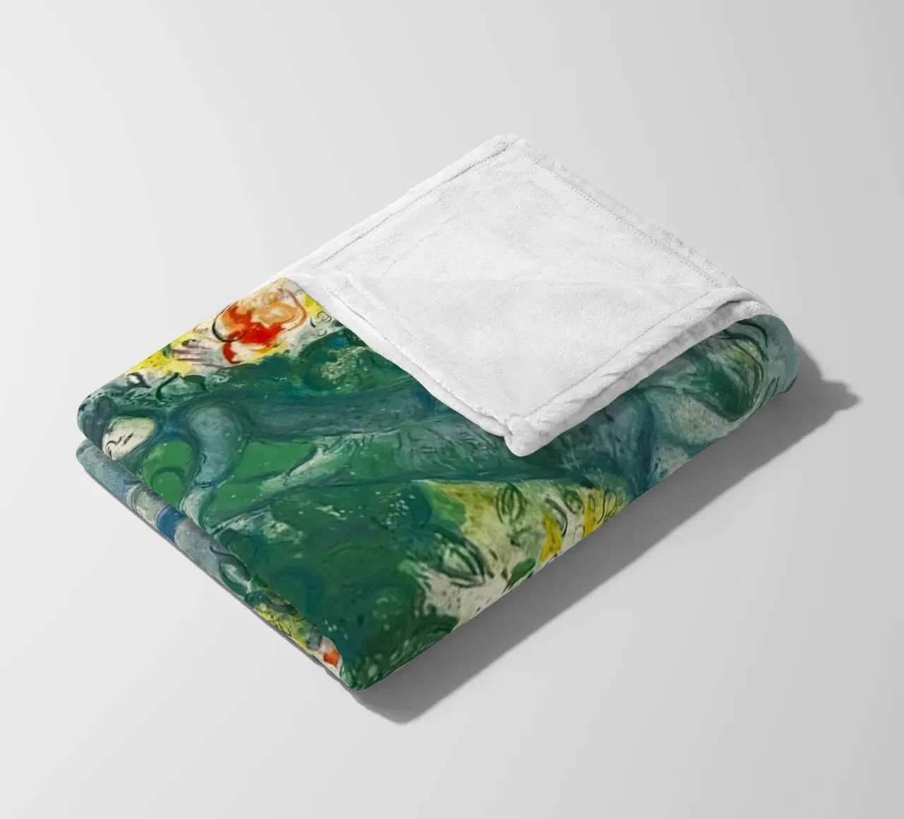 Charles Sorlier dopo Marc Chagall Coppia e pesce coperta in pile da DuncanBennett shop
