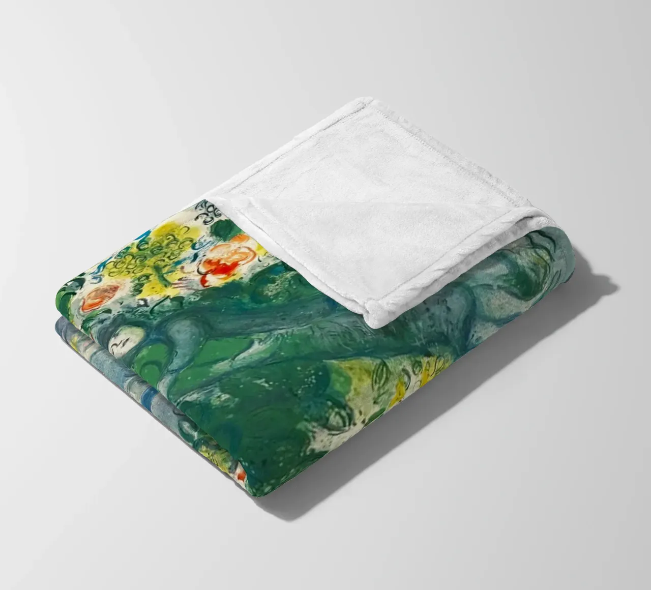Charles Sorlier dopo Marc Chagall Coppia e pesce coperta in pile da DuncanBennett shop