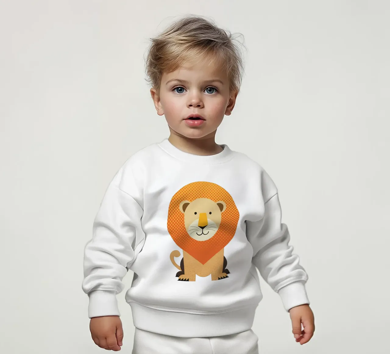 Whimsy Lion baby sweatshirt by The Printed Sparrow