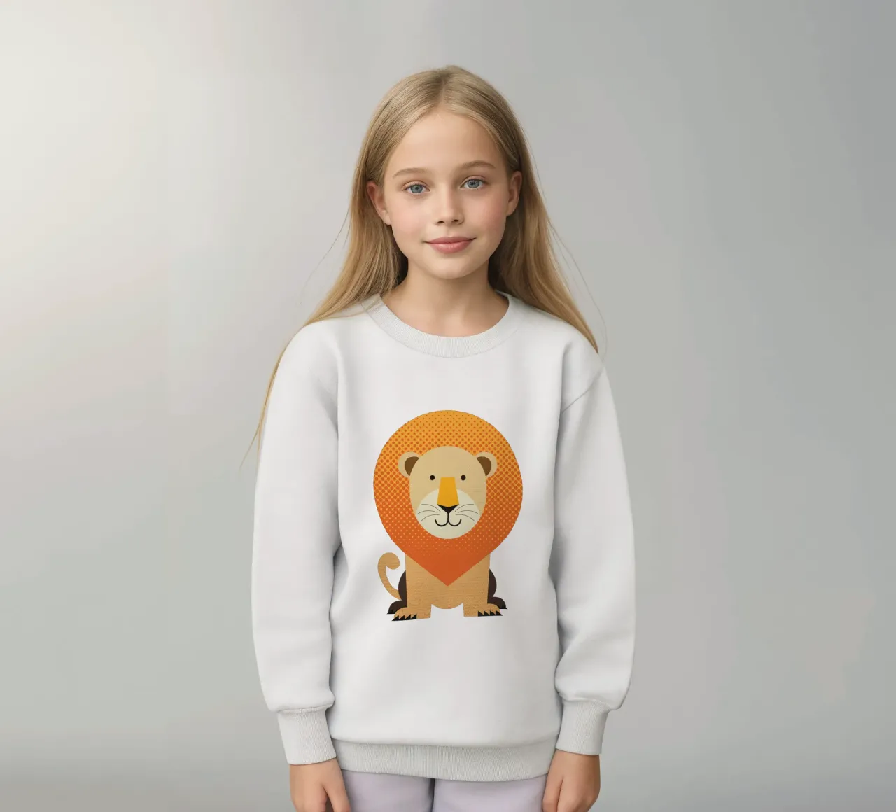 Whimsy Lion kids sweatshirt by The Printed Sparrow