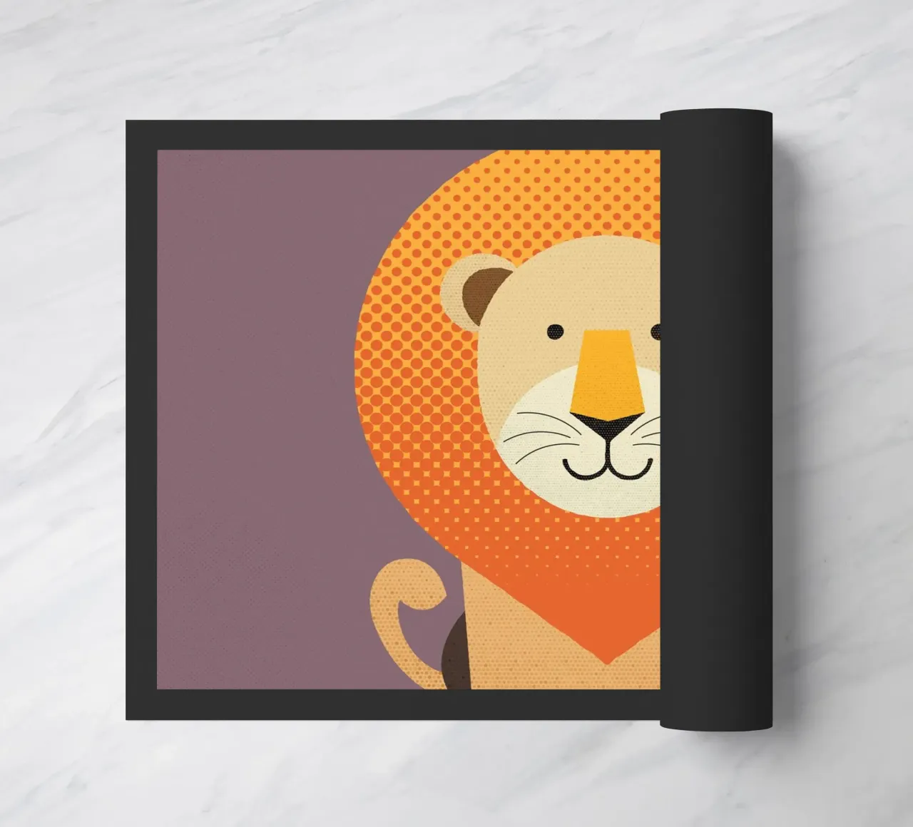 Whimsy Lion doormat by The Printed Sparrow