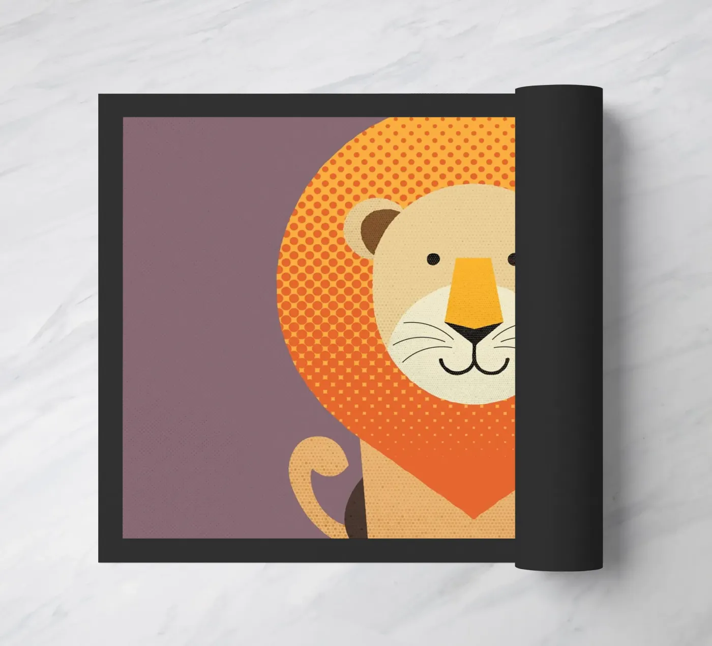 Whimsy Lion doormat by The Printed Sparrow