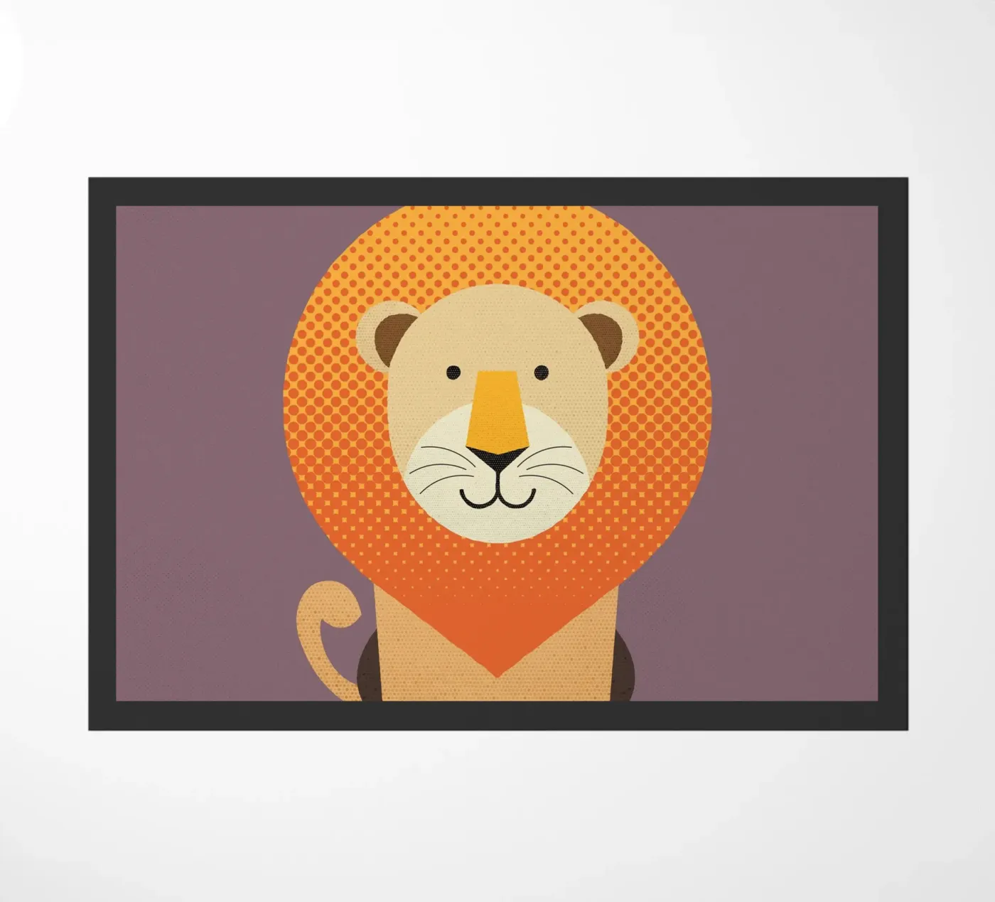 Whimsy Lion doormat by The Printed Sparrow