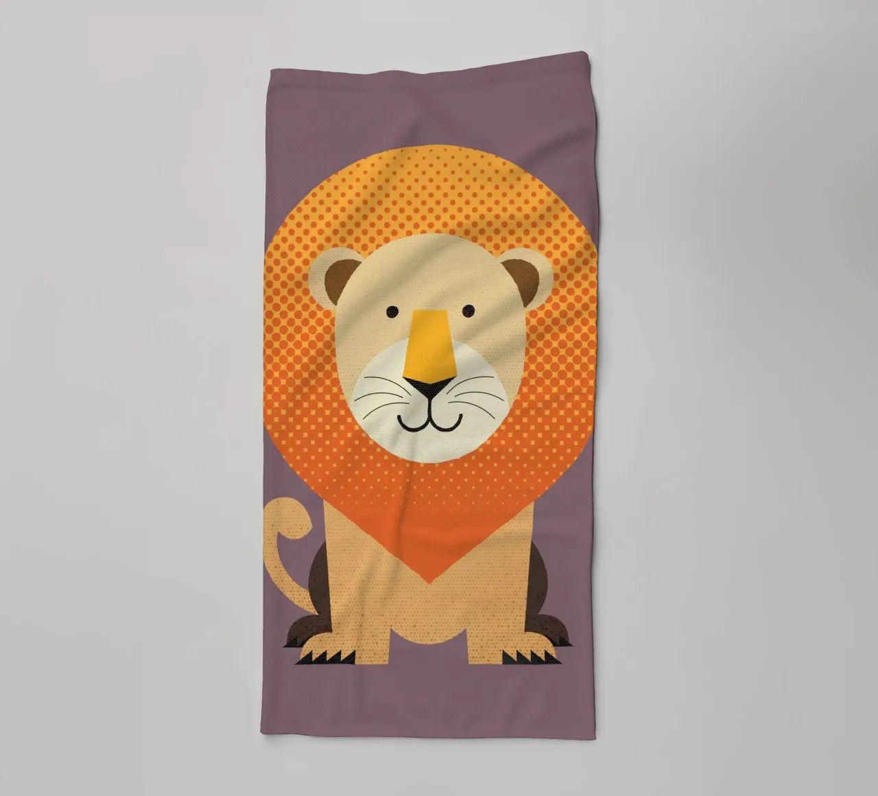 Whimsy Lion towel by The Printed Sparrow
