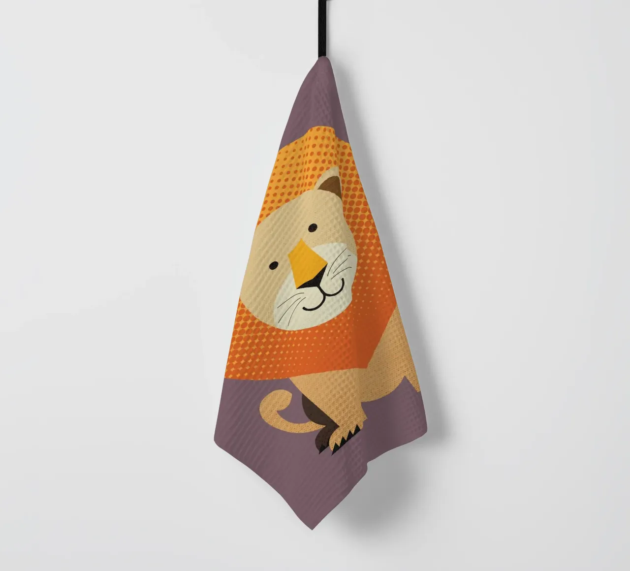Leone capriccioso canovaccio da cucina da The Printed Sparrow