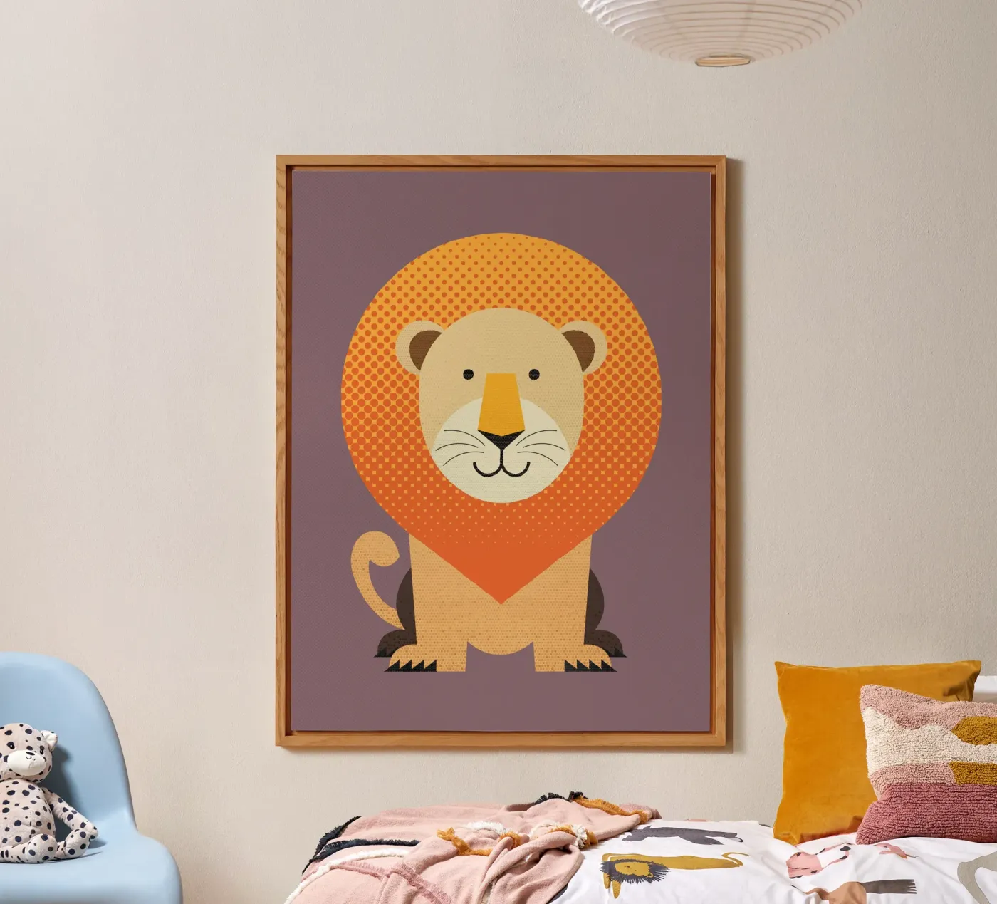 Whimsy Lion alluminio dibond da The Printed Sparrow