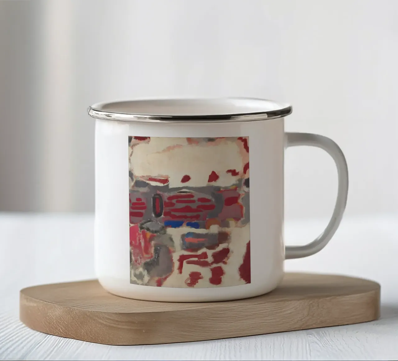 Los inicios de Mark Rothko taza de esmalte de DuncanBennett shop