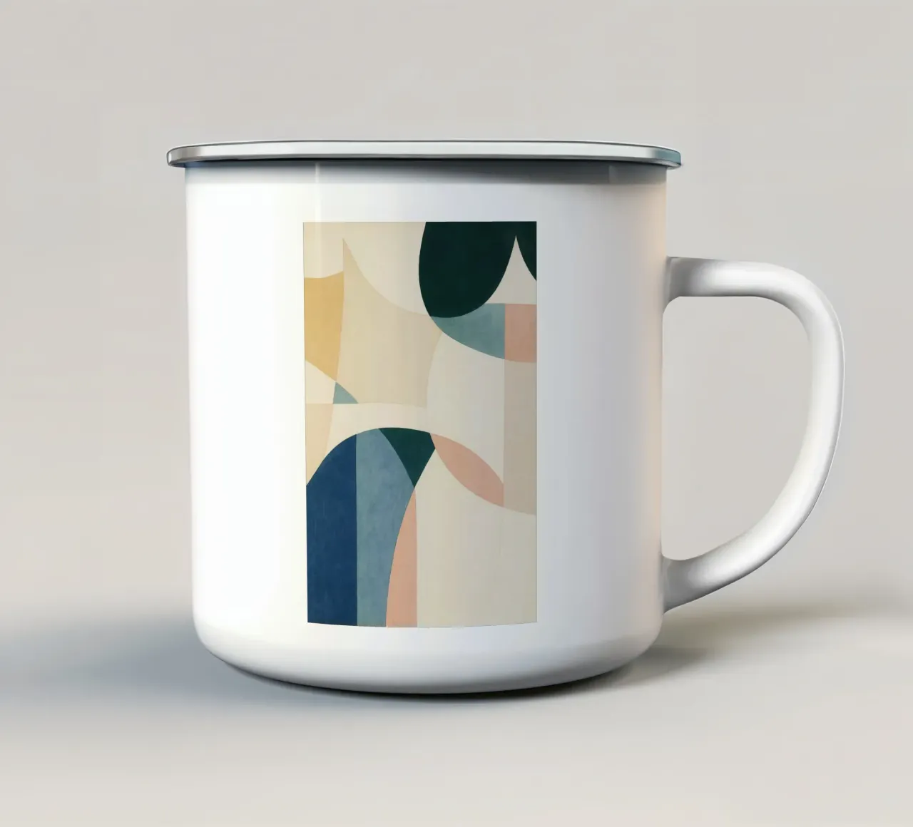 Boho abstracte kunst emaille mok van Bulaxtims
