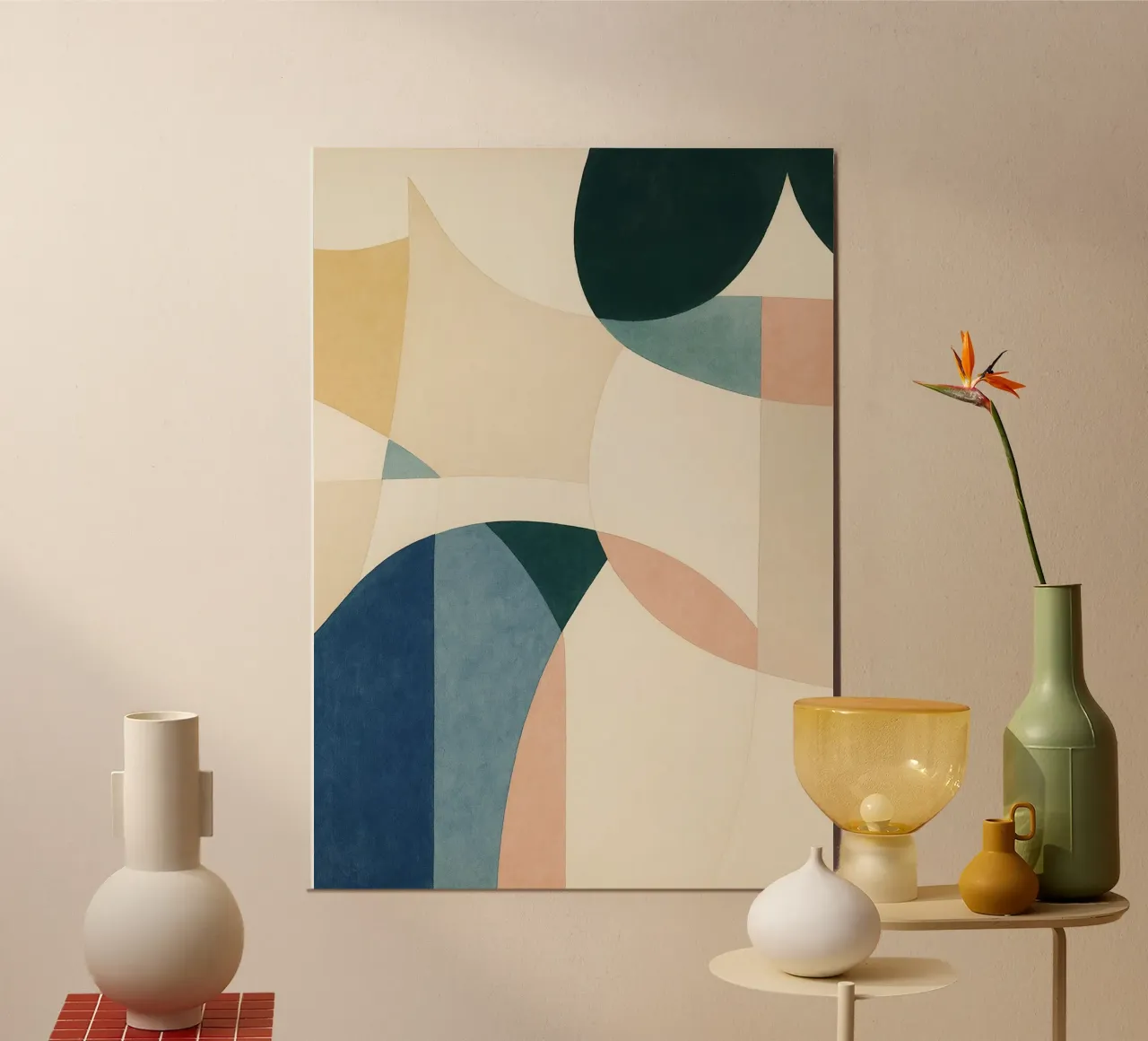 Boho abstracte kunst hahnemühle van Bulaxtims