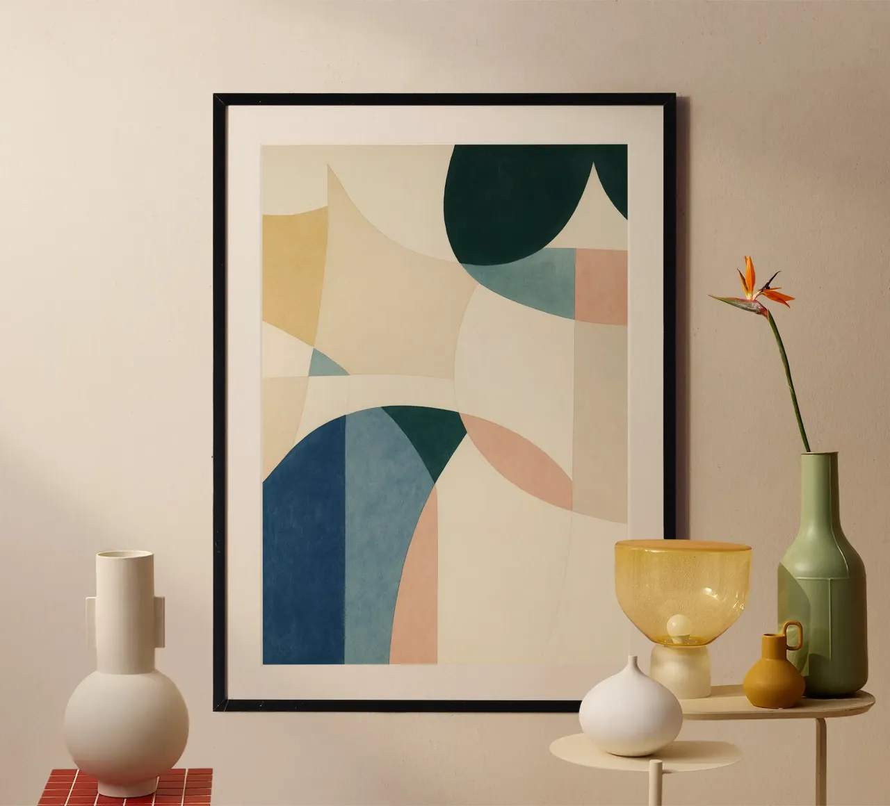 Boho abstracte kunst hahnemühle van Bulaxtims
