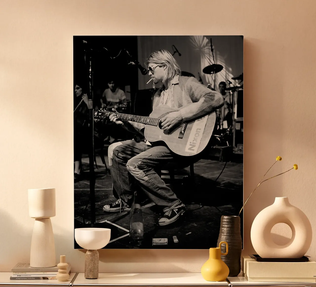 Kurt Akustikgitarre Leinwand mit Schattenfugenrahmen von HUMMERSONIC