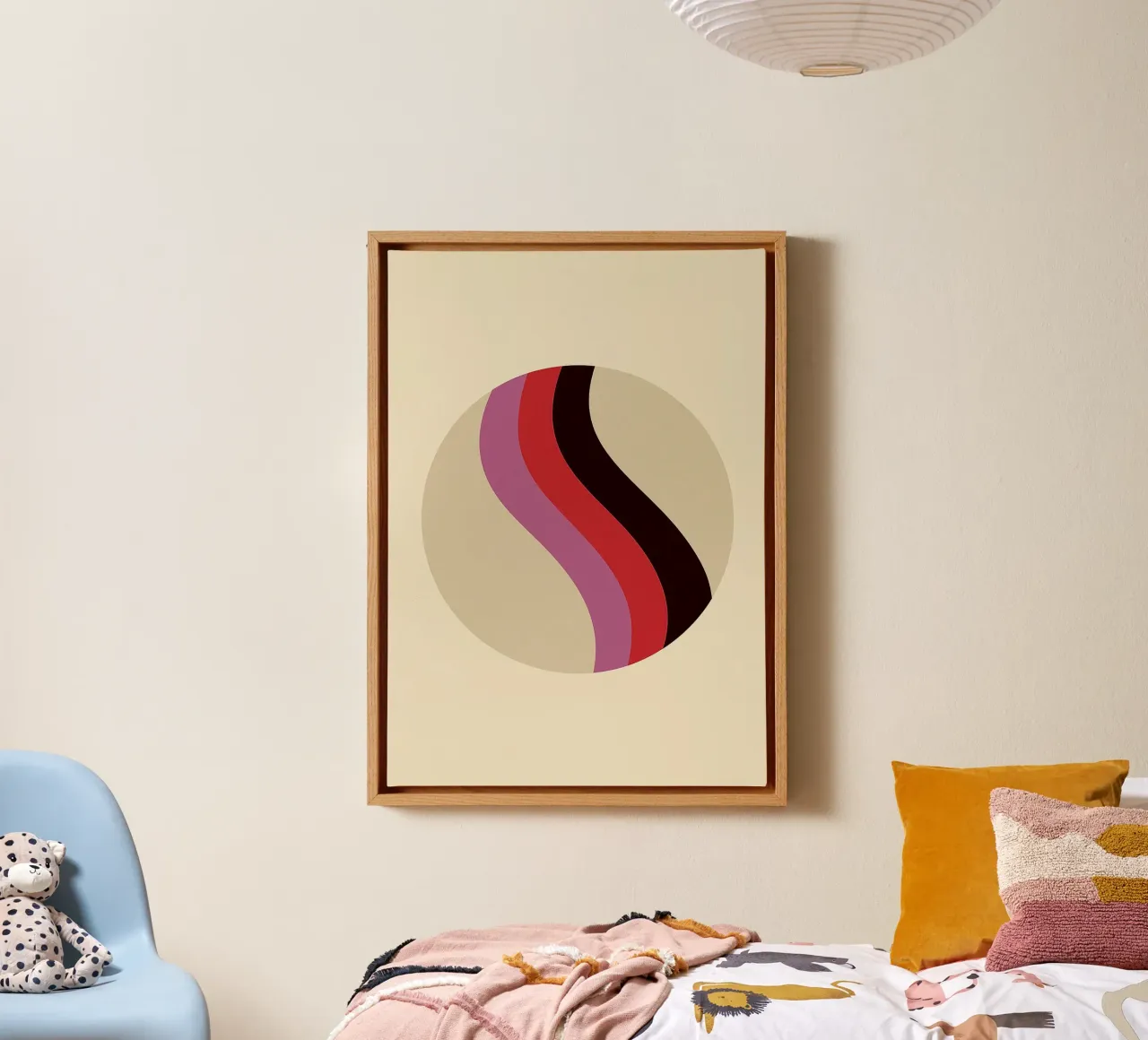 Circle Art canvas with Floater frame by Bulaxtims