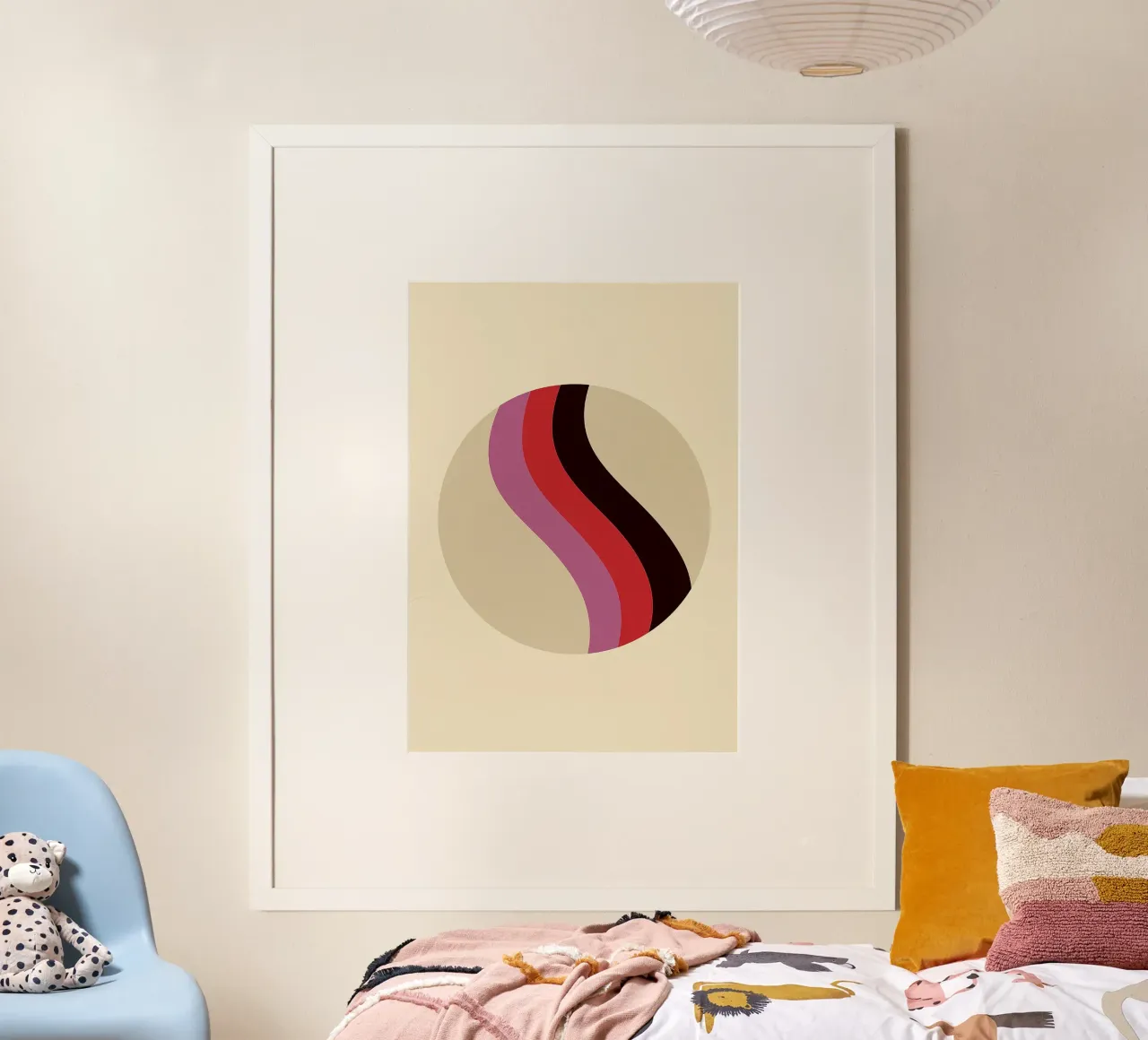 Arte del cerchio poster con telaio in legno da Bulaxtims