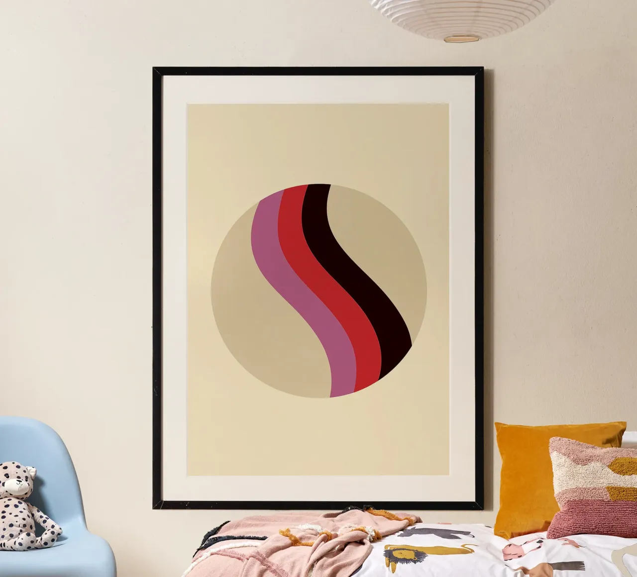 Arte del cerchio poster con telaio in legno da Bulaxtims