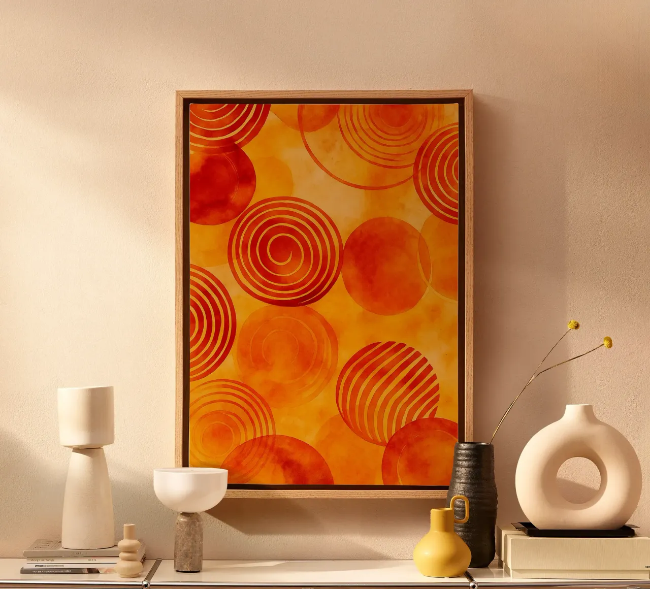 Circles Abstract Art canvas by Bulaxtims