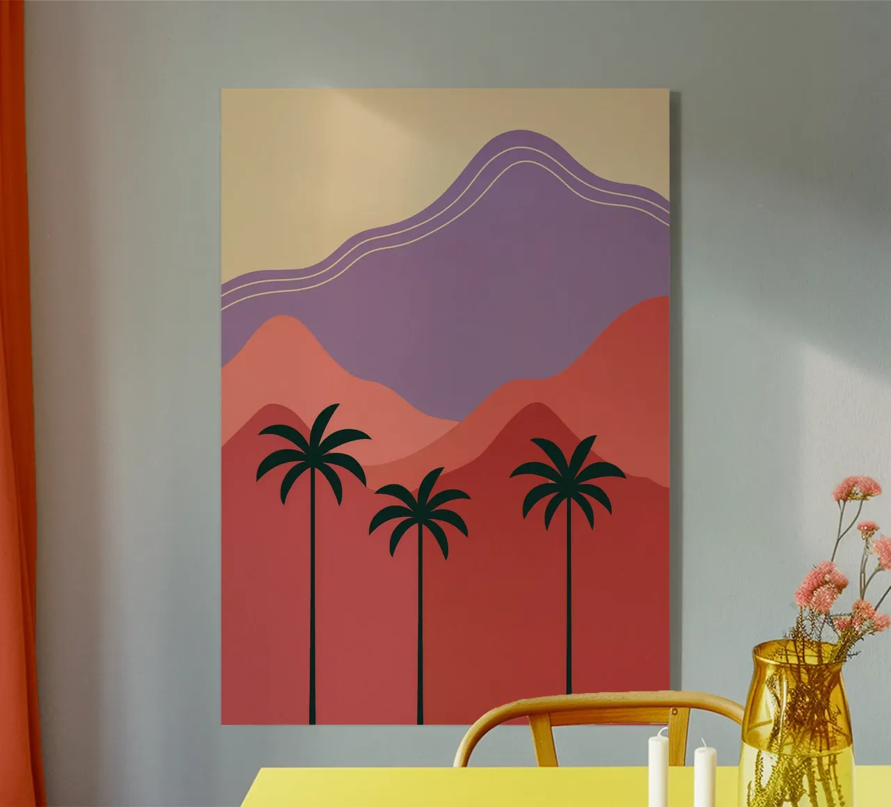 Coconut Trees Abstract Art acrylic glass by Bulaxtims