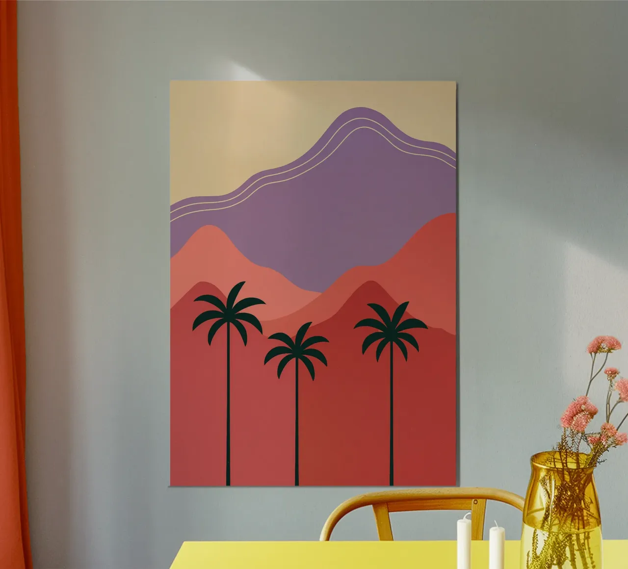 Coconut Trees Abstract Art hahnemühle by Bulaxtims