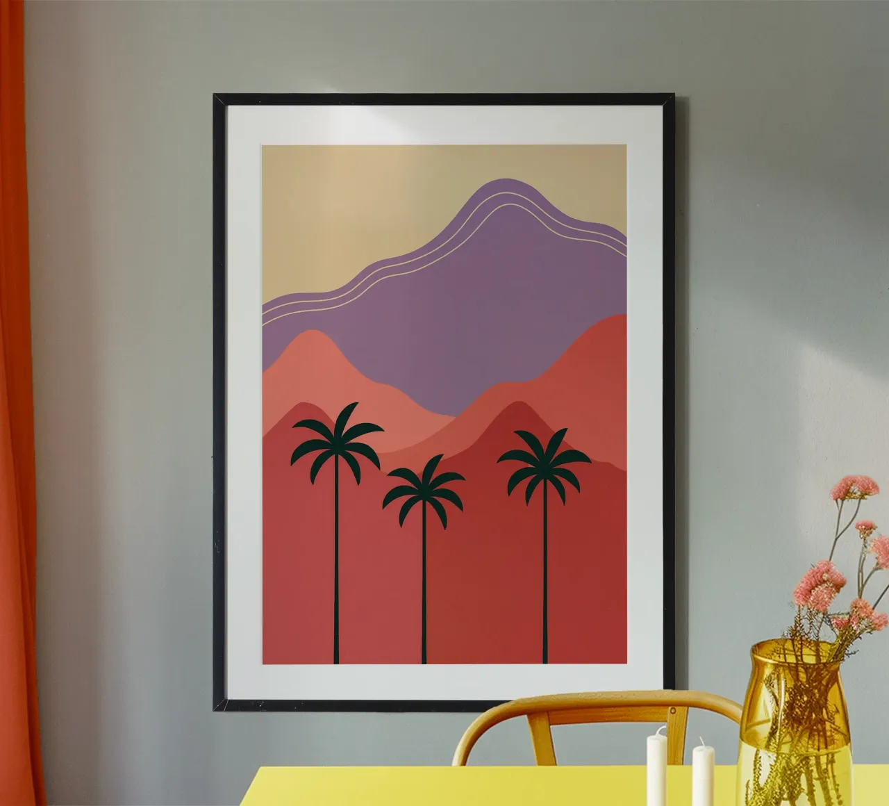 Coconut Trees Abstract Art hahnemühle by Bulaxtims