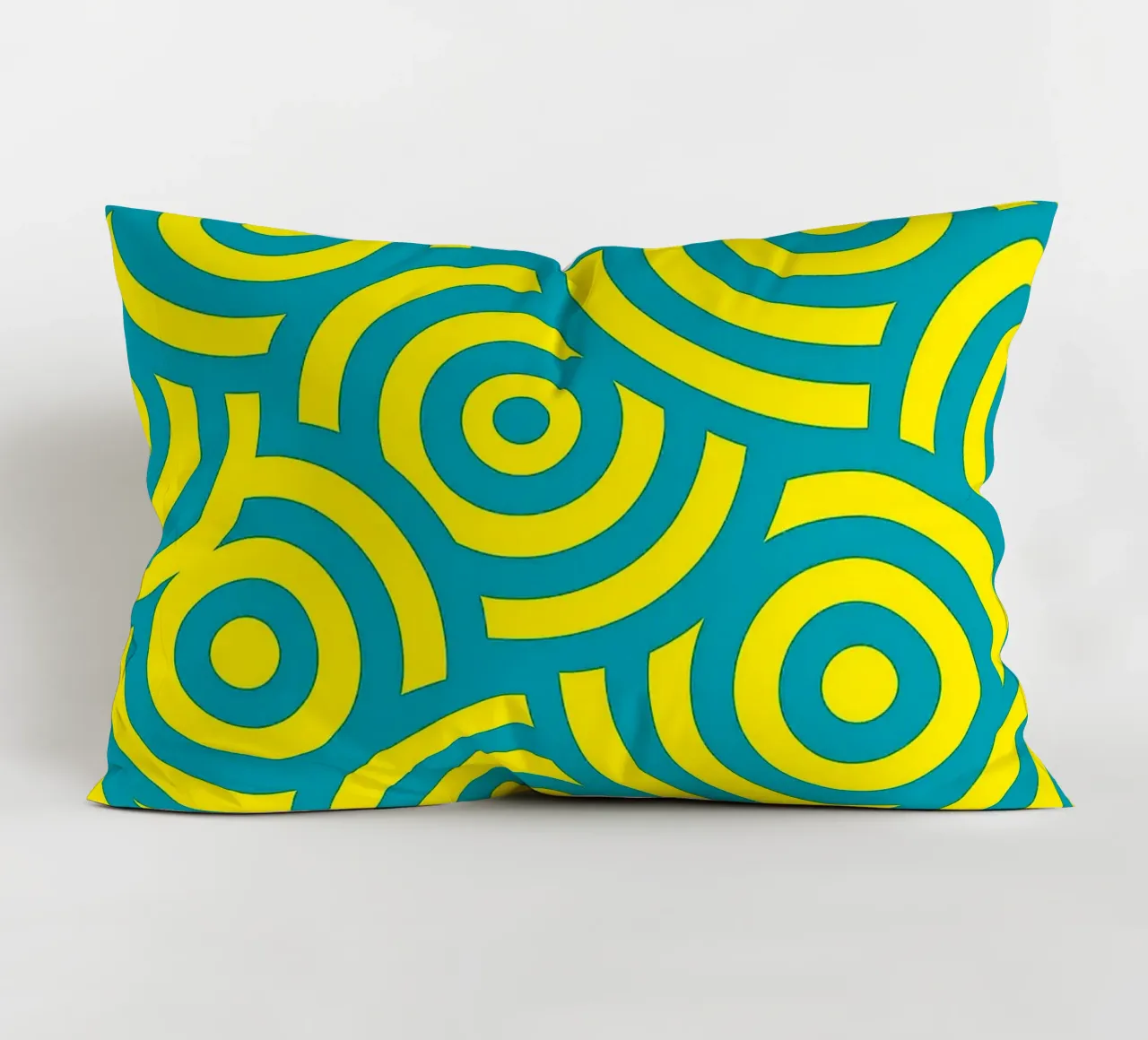 colliding circles Modern Abstract Art decorative cushion by Bulaxtims