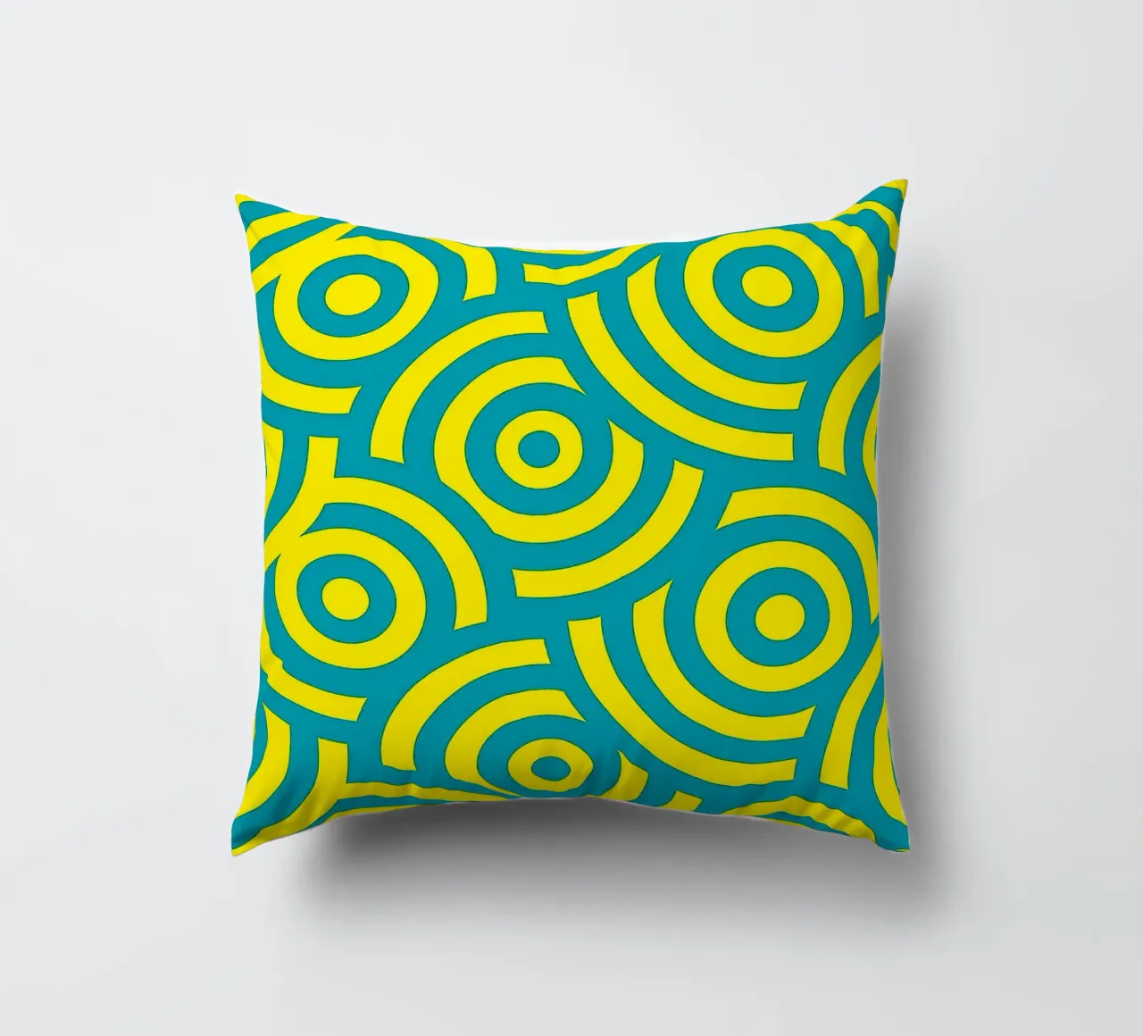 colliding circles Modern Abstract Art decorative cushion by Bulaxtims
