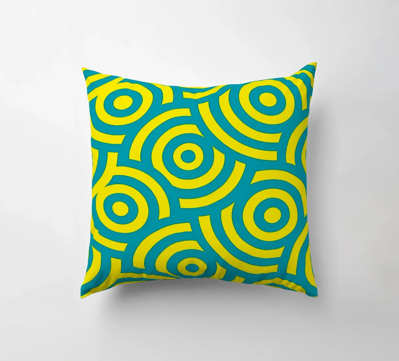 colliding circles Modern Abstract Art decorative cushion by Bulaxtims