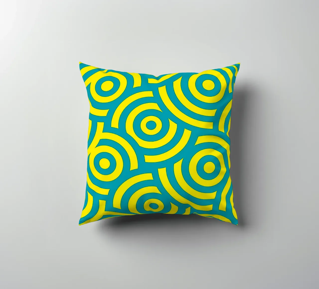 colliding circles Modern Abstract Art decorative cushion by Bulaxtims