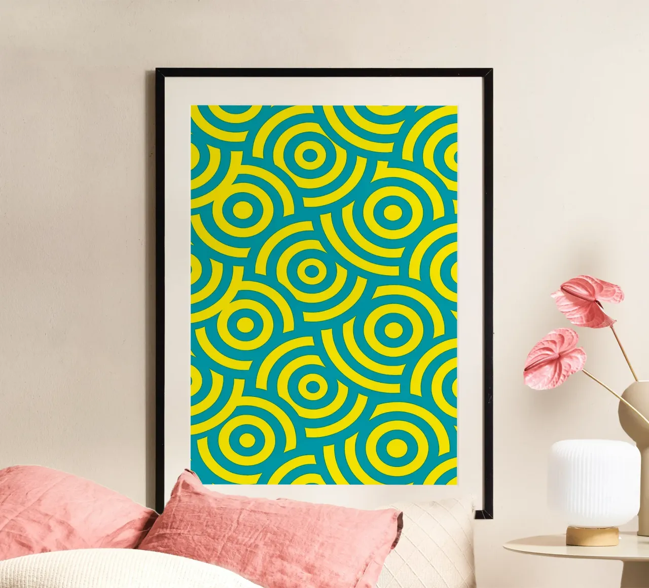 colliding circles Modern Abstract Art hahnemühle by Bulaxtims