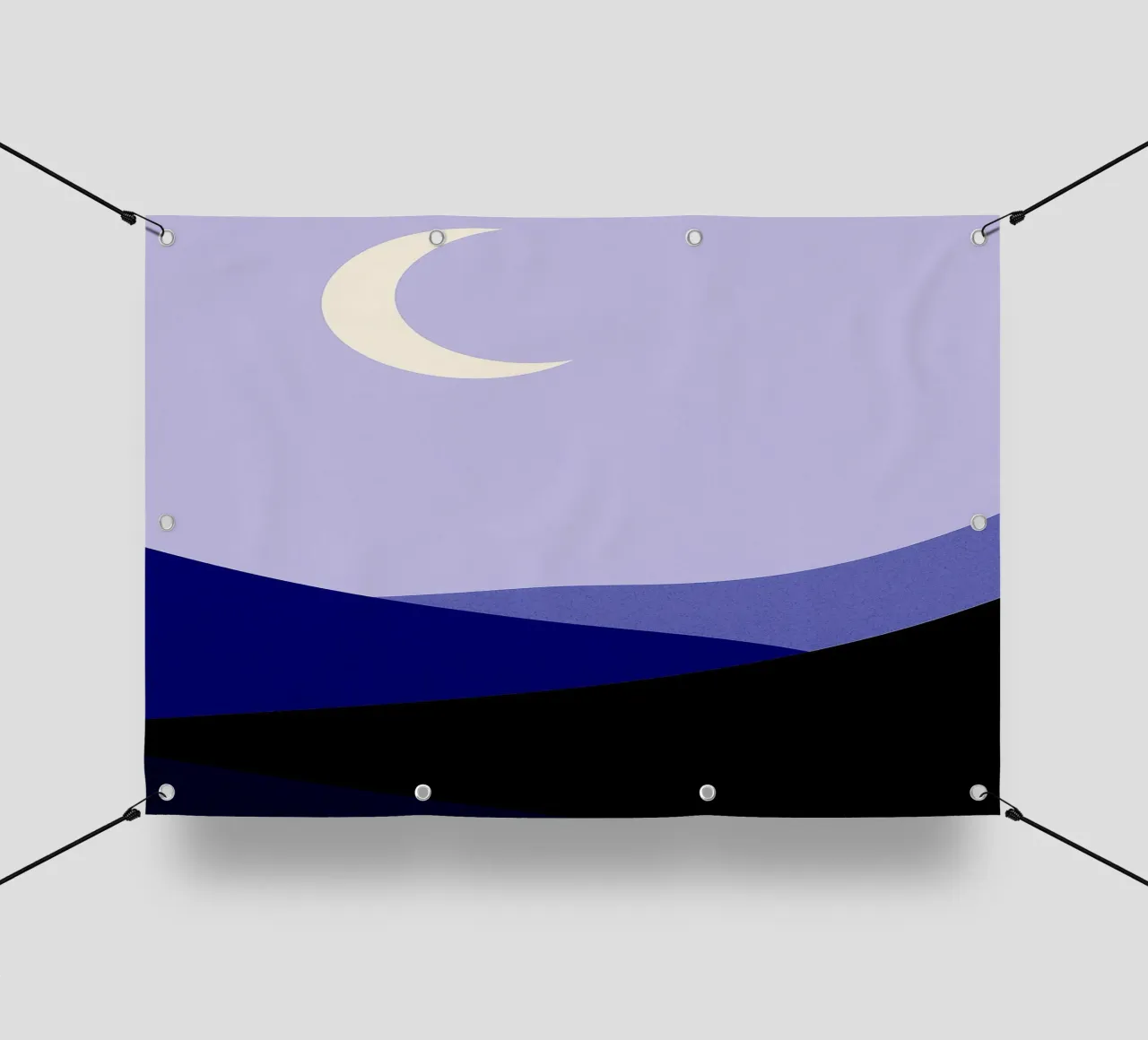 Crescent moon in the dessert Abstract Art pvc cover by Bulaxtims