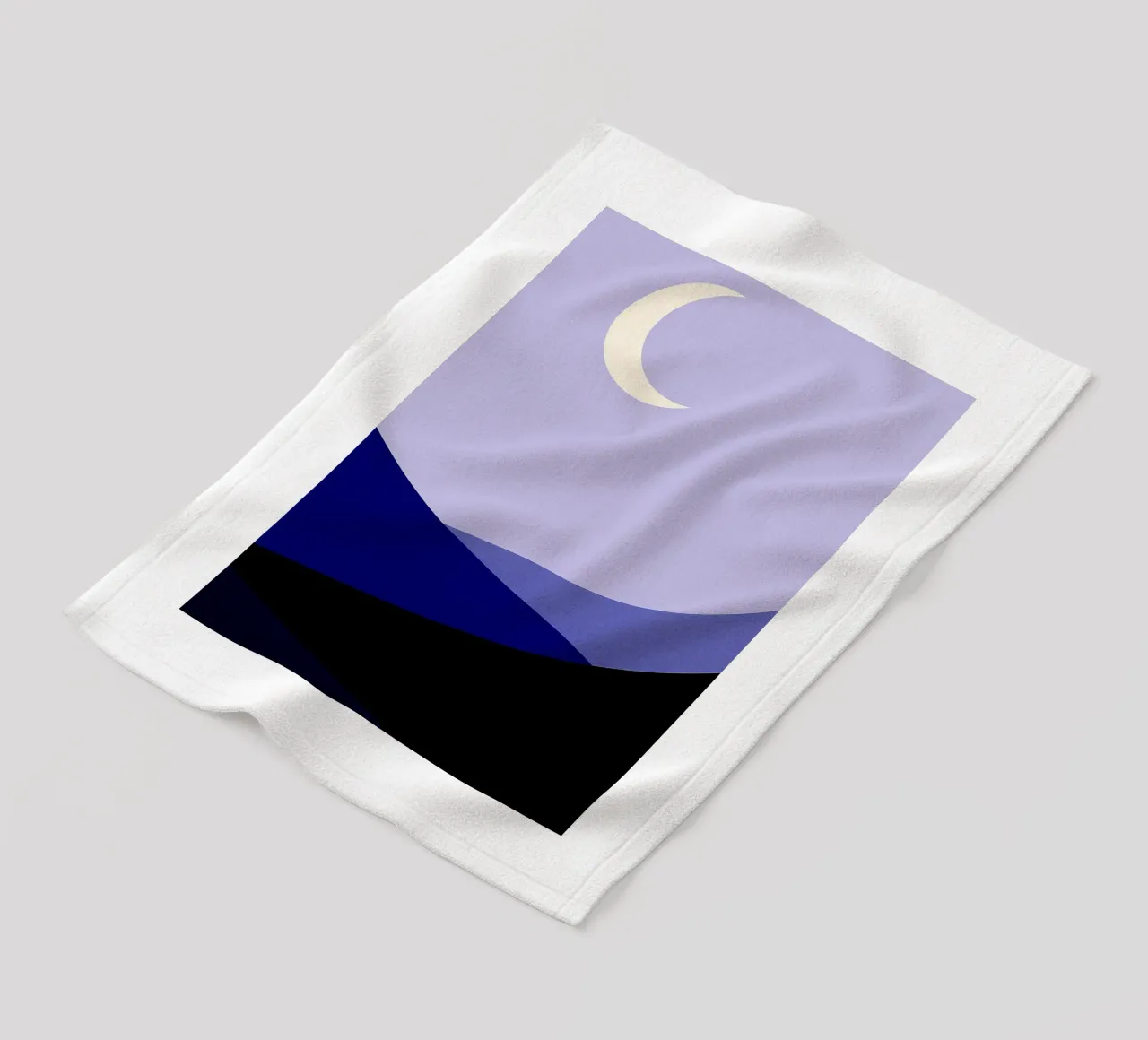 Halve maan in de woestijn Abstracte Kunst fleecedeken van Bulaxtims
