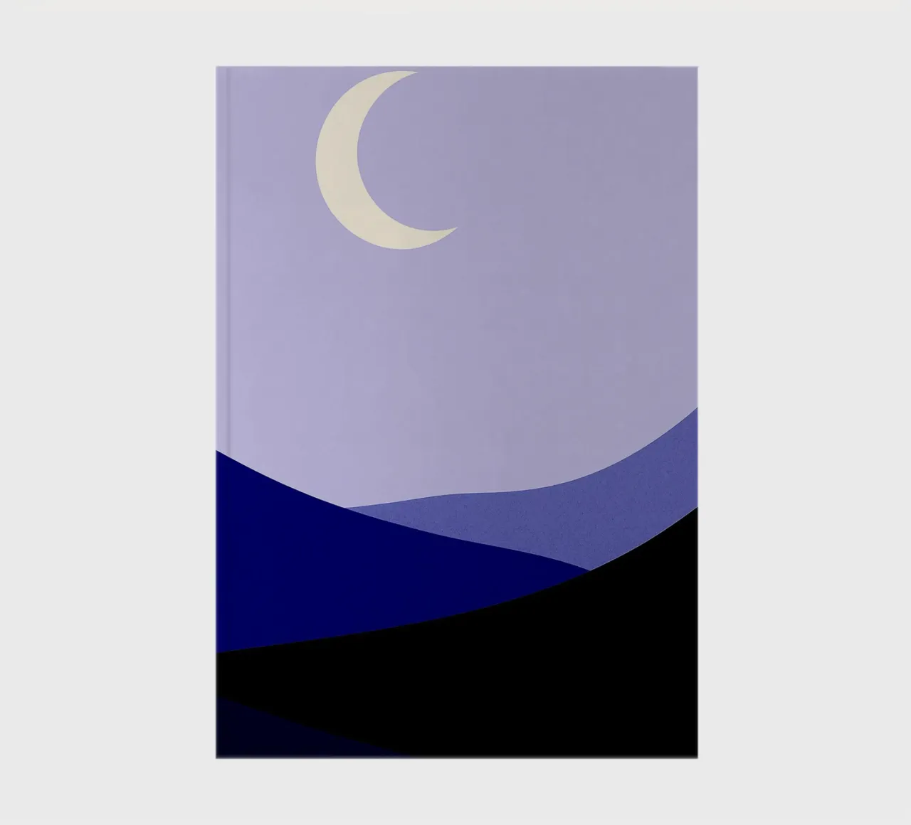 Crescent moon in the dessert Abstract Art notebook by Bulaxtims