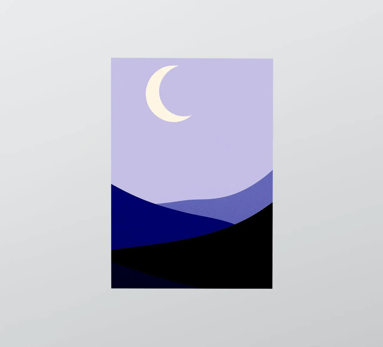 Crescent moon in the dessert Abstract Art sticker by Bulaxtims