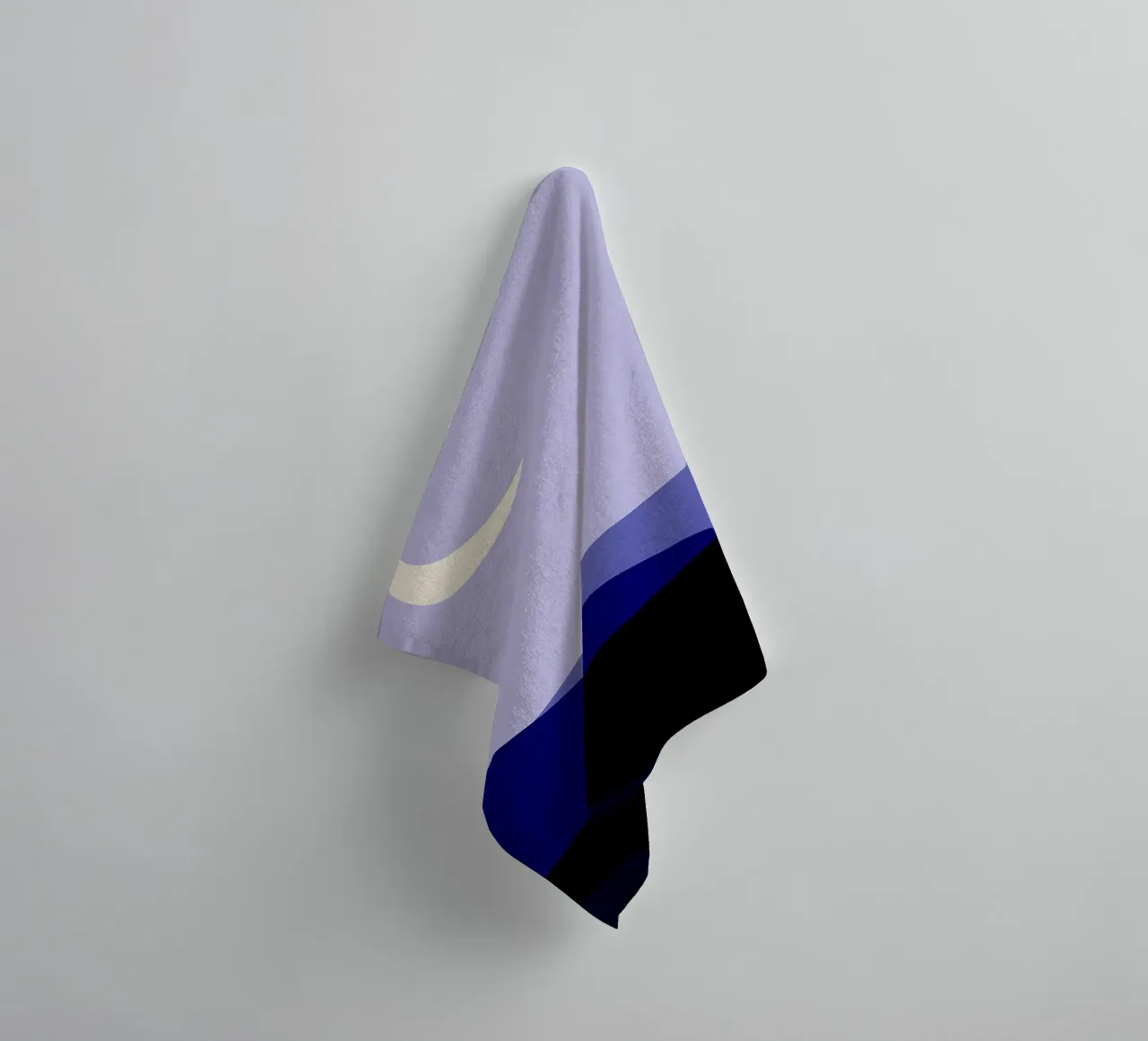 Crescent moon in the dessert Abstract Art towel by Bulaxtims