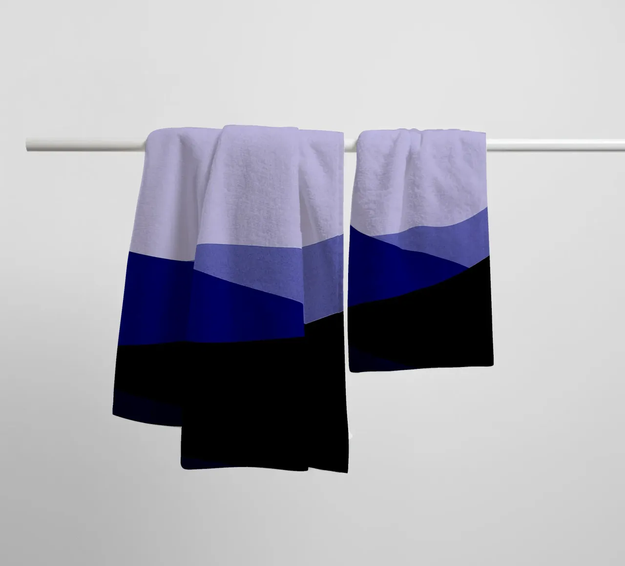 Crescent moon in the dessert Abstract Art towel by Bulaxtims