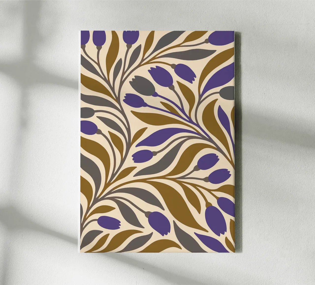 Floral Abstract Art canvas with Floater frame by Bulaxtims