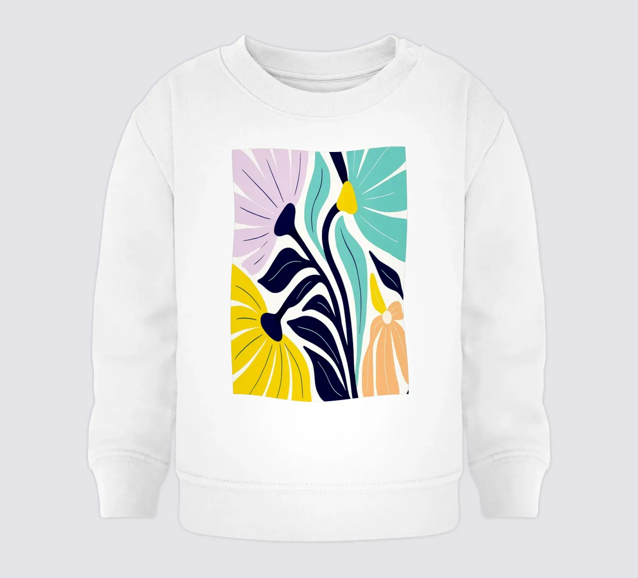 Fleurs Art abstrait sweat pour bébé de Bulaxtims